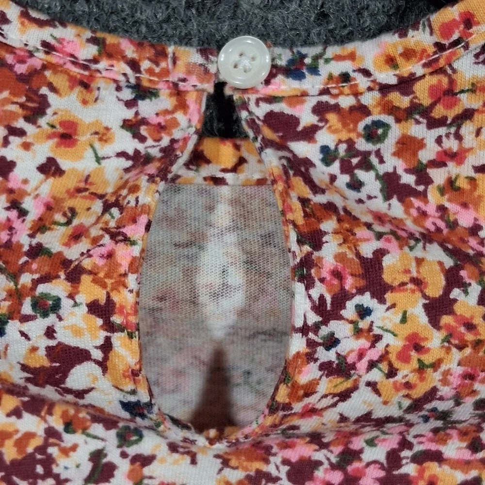 Old Navy Girls 2T Multifloral Long Sleeve‎ Everyday Cotton Jumpsuit 765408-02